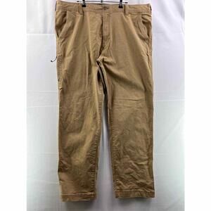 G.H.Bass & Co. Men Chino Pants 40X32 Tan Flat Front Slash Pocket Career Workwear